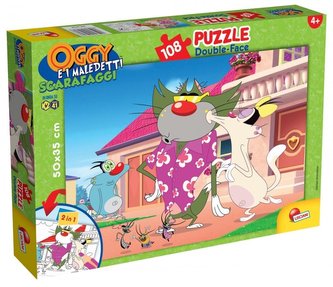 Puzzle dwustronne 108 Oggy i Karaluchy