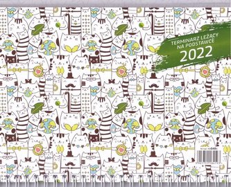 Kalendarz 2022 tygodniowy leżący na podstawce
