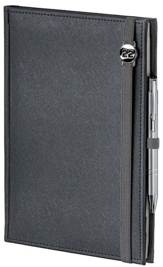 Kalendarz 2022 A4 Dzienny Cross z gumką srebrny