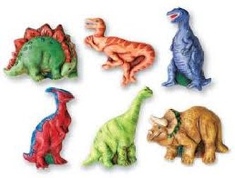 Výroba a maľovanie - dinosaury