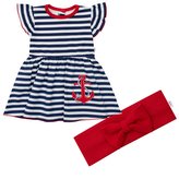 Kojenecké bavlněné šatičky s čelenkou New Baby Marine - velikost 74 (6-9m)