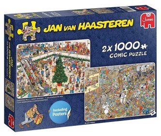 Puzzle 2x1000 Haasteren Świąteczne zakupy G3