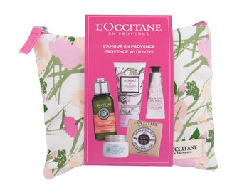 L´Occitane Provence With Love šampon Intensive Repair Shampoo 75 ml + sprchový gel Herbae Gentle Shower Gel 50 ml + pleťový krém Shea Light Comforting Cream 8 ml + mýdlo Milk Extra-Gentle Soap 50 g + krém na ruce Cherry Blossom Hand Cream 10 ml + kosmetic