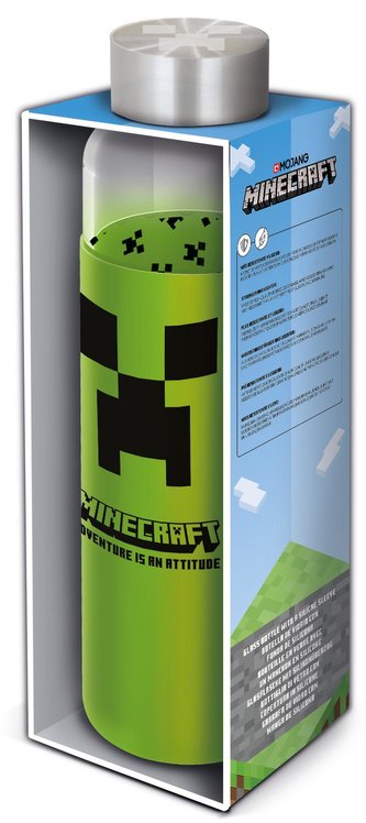Sklenená fľaša s návlekom - Minecraft 585 ml