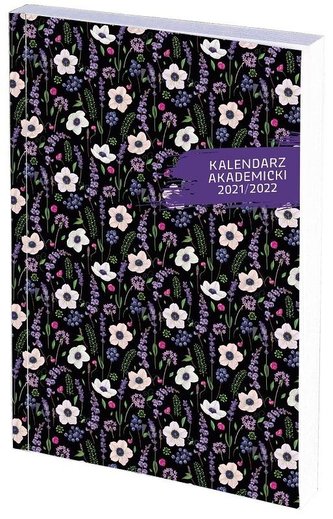 Kalendarz akademicki A5 2021/2022 PCV kwiaty