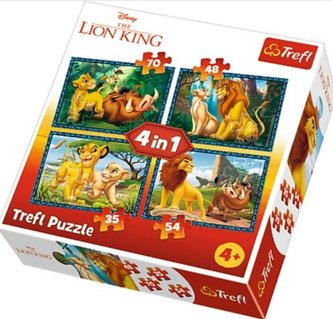 Puzzle 4w1 Król Lew i przyjaciele TREFL