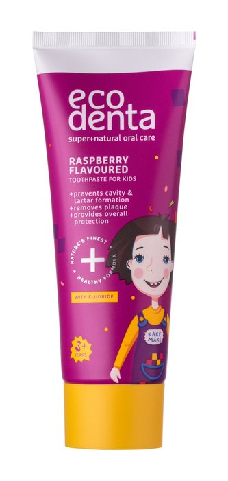 Ecodenta Super+Natural Oral Care Zubní pasta Raspberry 75 ml pro děti