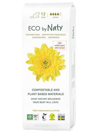 Eco by Naty Dámské vložky ECO by Naty - super 12 ks