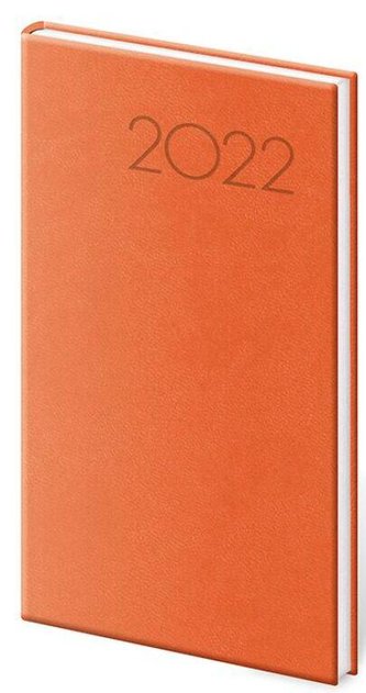 Diář 2022 Print - oranžový, týdenní kapesní