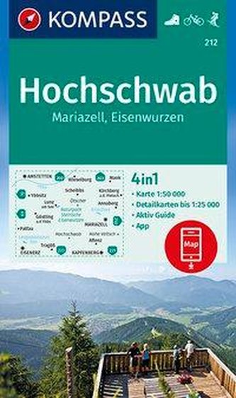KOMPASS Wanderkarte Hochschwab, Mariazell, Eisenwurzen 1:50 000