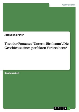 Theodor Fontanes \"Unterm Birnbaum\". Die Geschichte eines perfekten Verbrechens?
