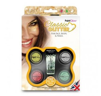 PaintGlow Sada Classic - třpytek na obličej, tělo a nehty