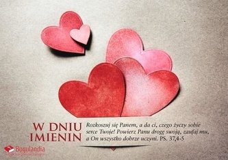 Kartka Imieniny - Rozkoszuj się Panem, a da ci