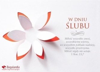 Kartka Ślub - Miłość wszystko znosi