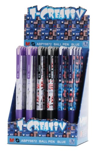 Długopis aut. T-Creativ 0.7mm nieb. (40szt) M&G;