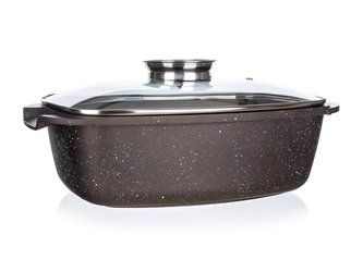 Pekáč BANQUET Premium Dark Brown 39,5x22cm s pokrievkou