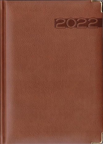 Terminarz 2022 A5 Lux brązowy