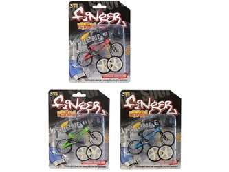 Bicykel s náhradnými kolesami, 17x14cm