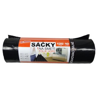 Dr. House sáčky do koše 120 L 10 ks silné zatahovací