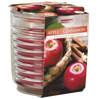Svíce vonná ve skle vlnka Jablko-skořice (snw80-1-87)