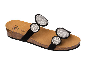 Scholl Zdravotní obuv - SHARON 2 STR MicroStrass-W - Black 37