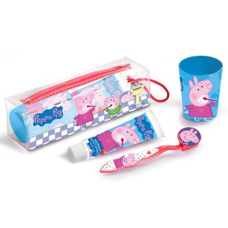 Peppa Pig set zubná kefka + kelímok + pasta