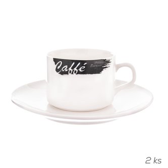 Hrnek s podšálkem CAFFÉ 0,18 l 2 ks