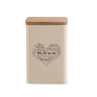 Dóza KÁVA SRDCE 9,5x9,5x14 cm Dóza KÁVA SRDCE 9,5x9,5x14 cm