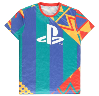 Pánské tričko Playstation: Retro (L) multicolor bavlna
