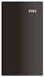 Diář 2022 Torino - černý, čtrnáctidenní kapesní PVC
