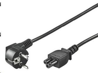 PREMIUMCORD Kabel síťový 230V k notebooku 1m, trojlístek \"Mickey Mouse\"