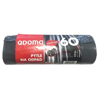 Zatahovací pytle na odpad černé 60 litrů LDPE 15ks