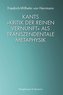 Kants »Kritik der reinen Vernunft« als transzendentale Metaphysik