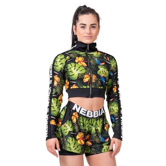 Dámská mikina Cropped High Energy green - NEBBIA - Velikost XS