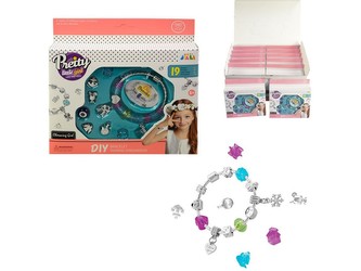 Súprava na zhotovenie náramkov, 12 ks v boxe