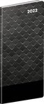 Diář 2022: Černý kov - plánovací měsíční/kapesní, 8 x 18 cm