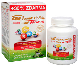 Green-Swan GS Vápnik Horčík Zinok Premium 100 tbl. + 30 tbl. ZADARMO