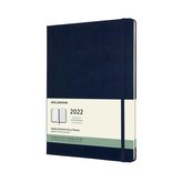 Moleskine Plánovací zápisník 2022 tvrdý modrý XL