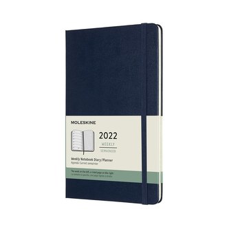 Moleskine Plánovací zápisník 2022 tvrdý modrý L