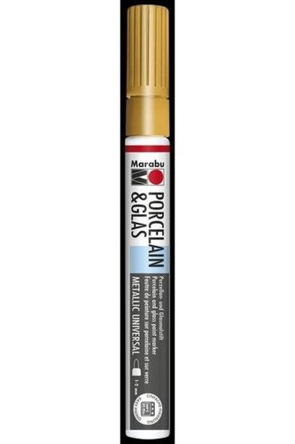 Marabu Popisovač na sklo/porcelán 1-2 mm - zlatý
