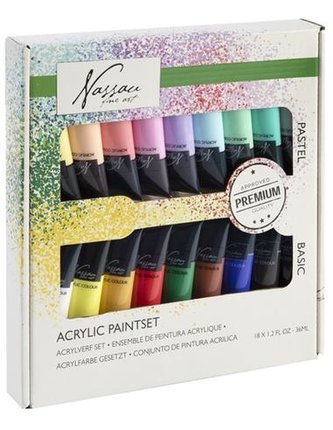 Nassau Sada akrylových barev 18 x 36 ml