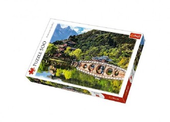 Puzzle Jezero Černého draka, Čína 500 dílků 48x34cm v krabici 39,5x26,5x4,5cm