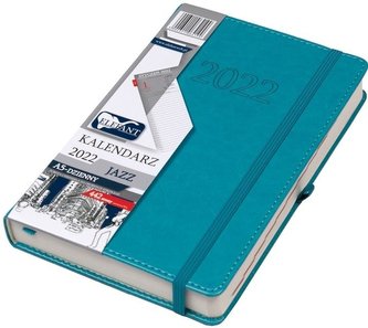 Kalendarz 2022 A5 Dzienny Jazz turkusowy ELEFANT