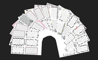 Nalepki na zeszyt Monochrome (25szt)