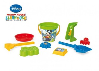 Sada na písek Mickey Mouse plast 9ks 35x23cm v síťce 12m+ Wader