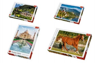 PACK Puzzle 500 dílků Black Dragon Pool, Lijiang + Puzzle 500 dílků Bled, Slovinsko v krabici