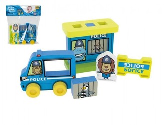 Moje první policejní stanice pěna 8ks v sáčku 20x24x5cm 0+