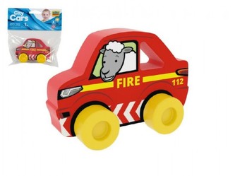 Moje první auto Hasiči ovce červené pěna 10x7cm v sáčku 0+