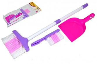 Sada uklízečka smeták a lopatka plast 3ks v sáčku 19x45x4cm