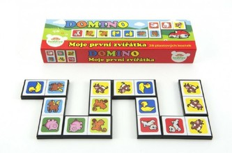 Domino Moje prvé zvieratká 28ks spoločenská hra v krabičke 21x6x3cm